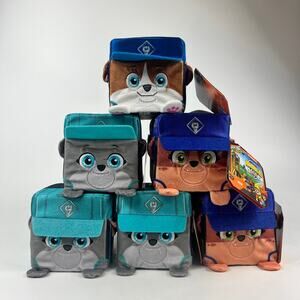 6 New Rubble Crew Stuffed Animal Cube Wheeler Motor Mix Nickelodeon Party Favors